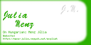 julia menz business card
